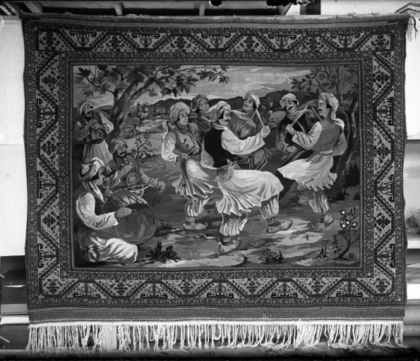 Ковёр Танец Белуджей. Шерсть. Техника ворсовая. Туркменская ССР. 1938г. (предположительно)